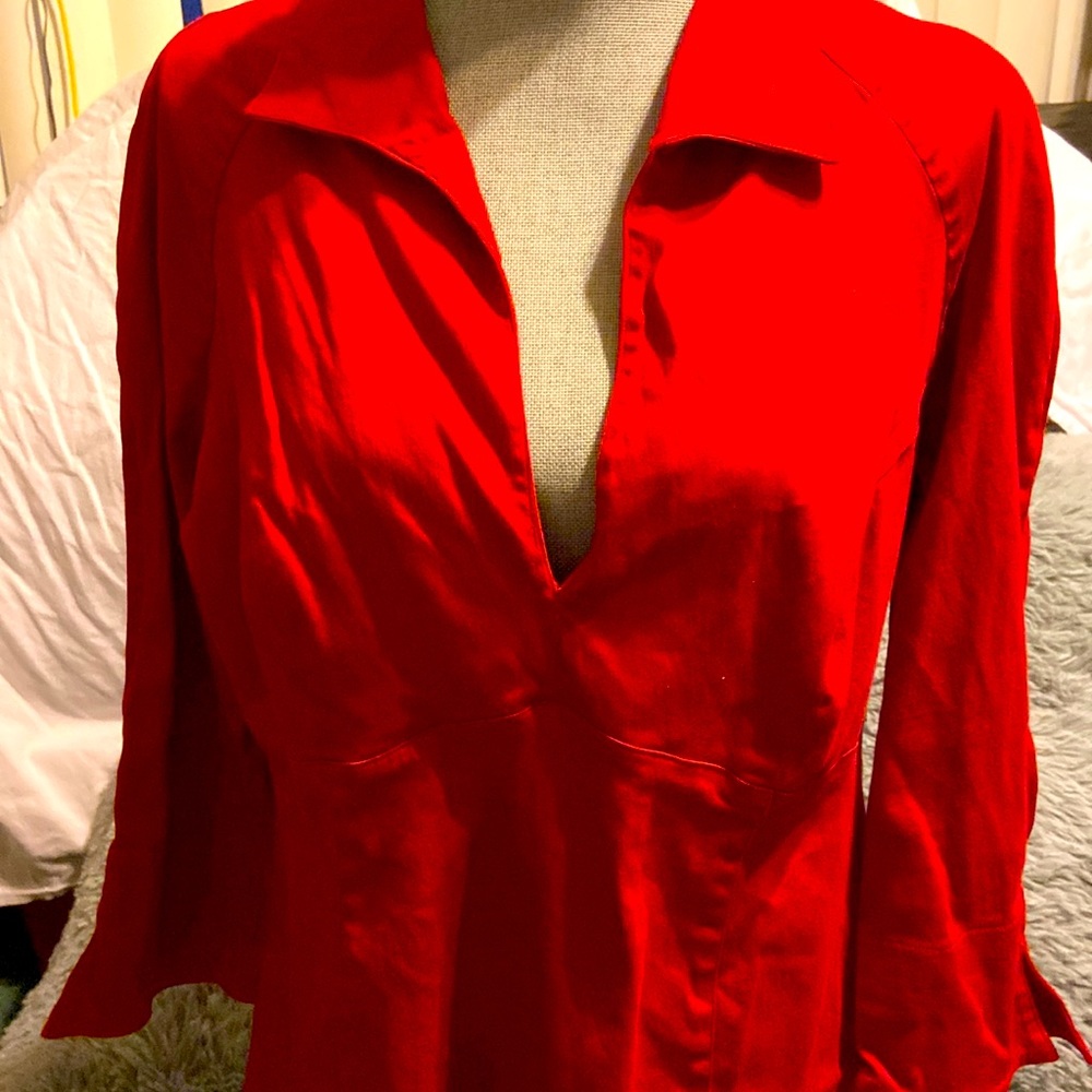 Low cut Red shirt